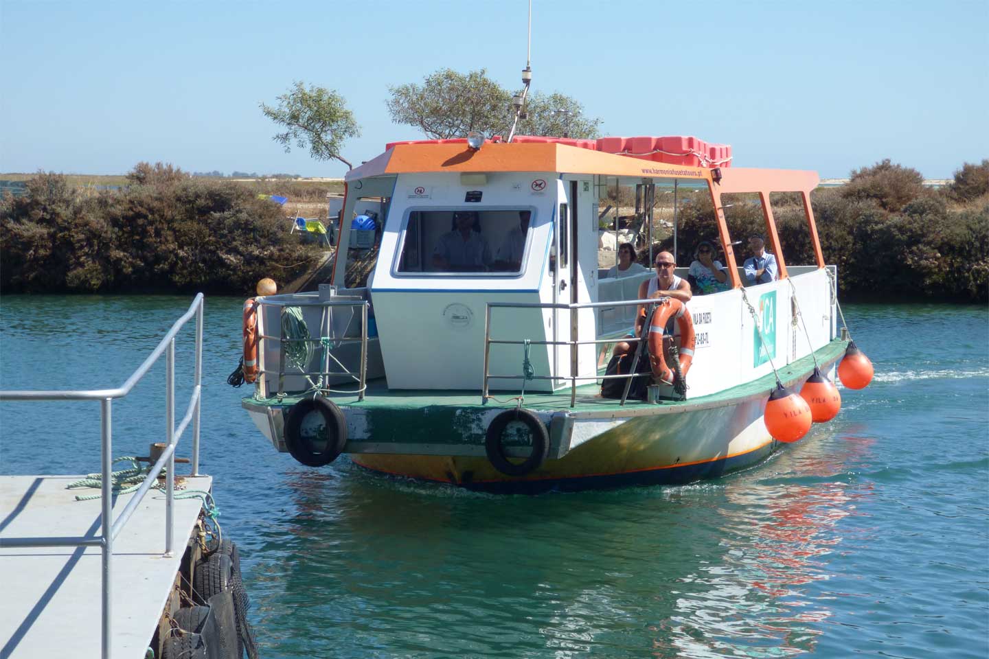 A photo of the ferry in Fuseta