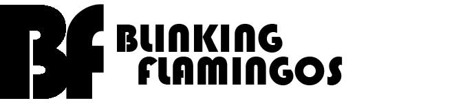 Blinking Flamingos Logo - Black