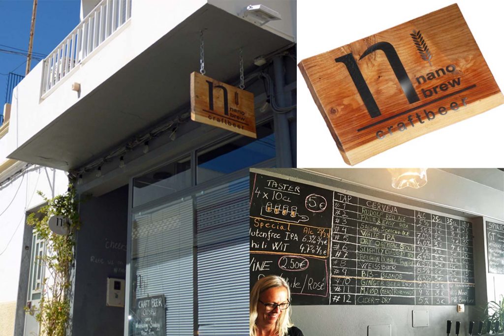 Images of Nanonbrew, a craft beer bar in Fuseta