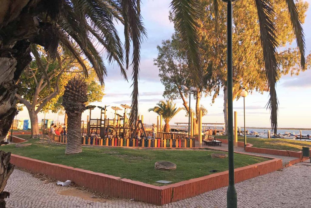 A Photo of the playground on the waterfront in Olhao
