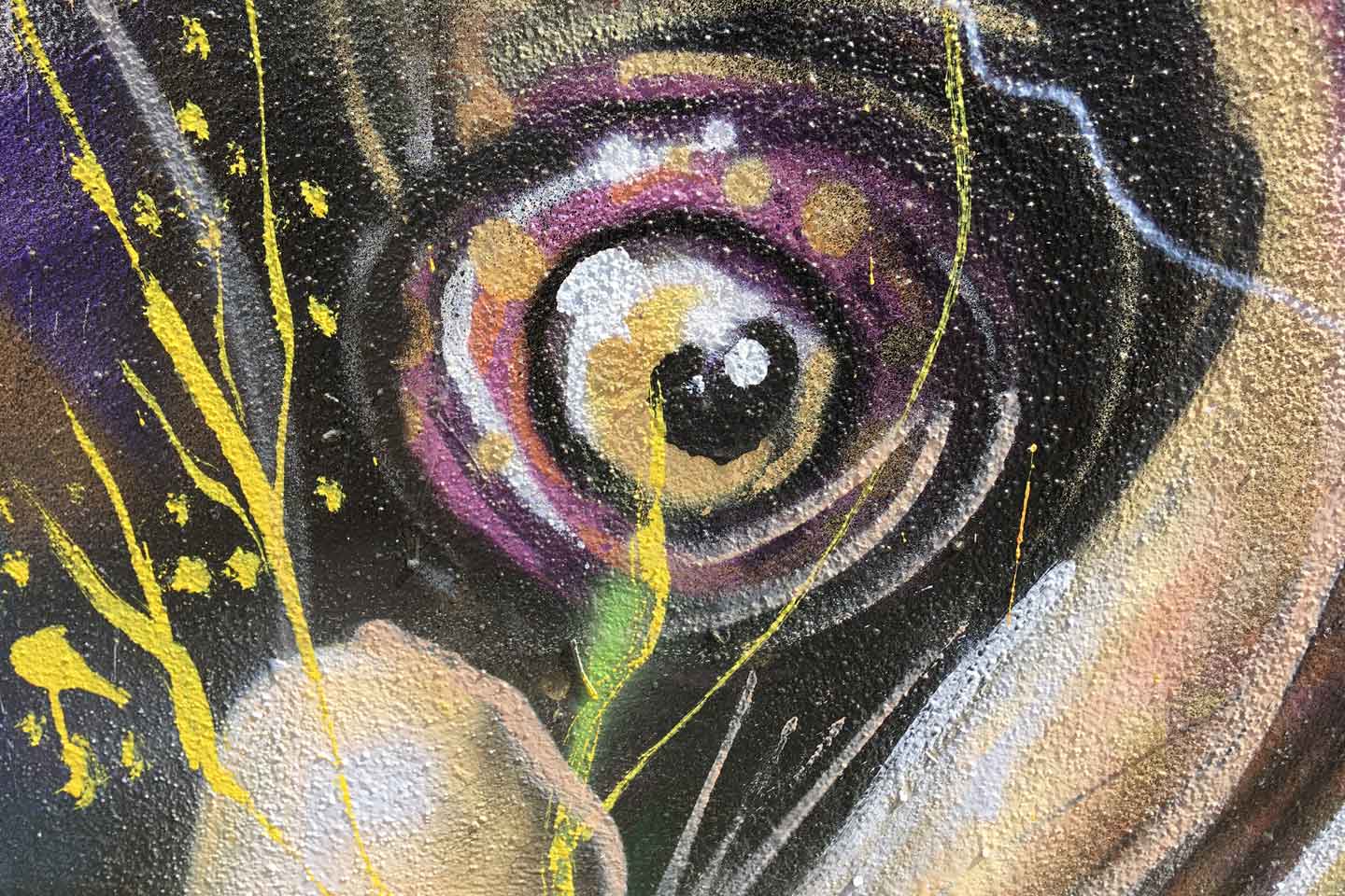Olhao Street Art - a big eye!